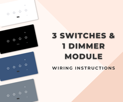 Smart Switch Installation Guide for 3 Switches and 1 Dimmer Module