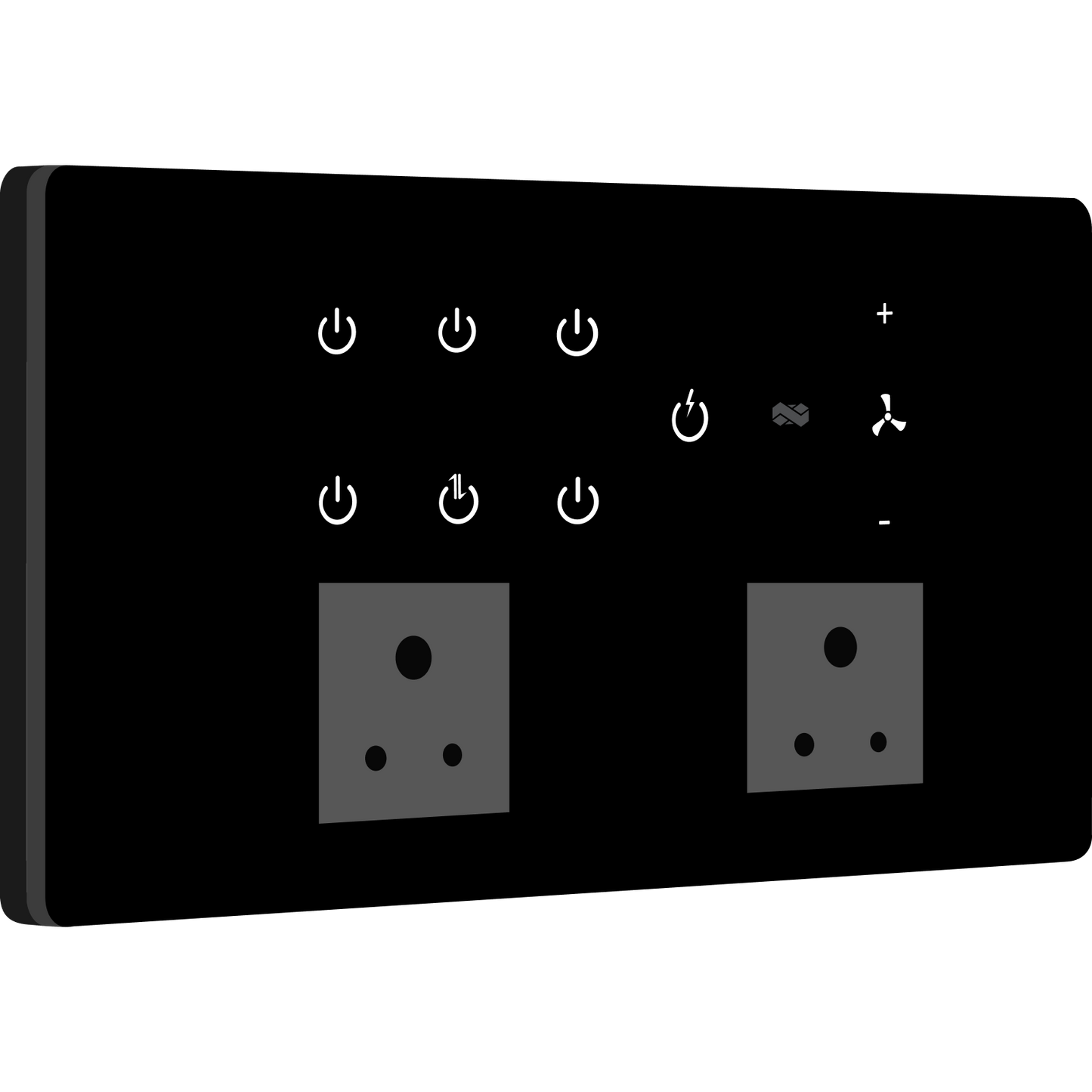 12 Gang (7 Switch + 1 Fan + 2 Plug ) IR Remote & Wi-Fi Touch Switch