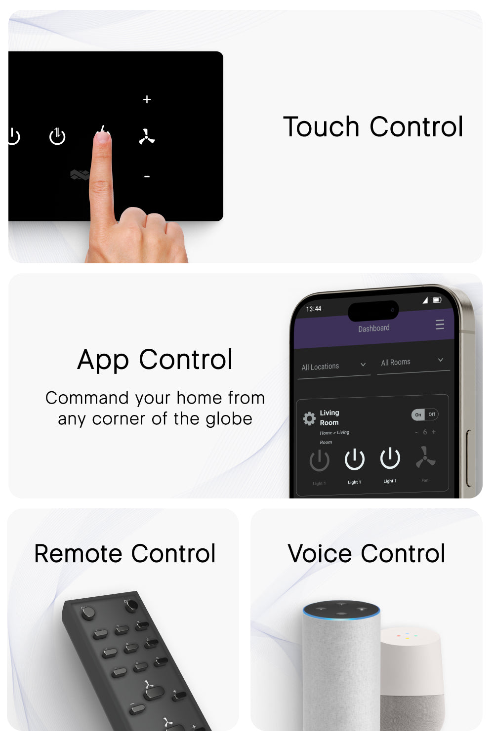 4 gang controls in smart switches