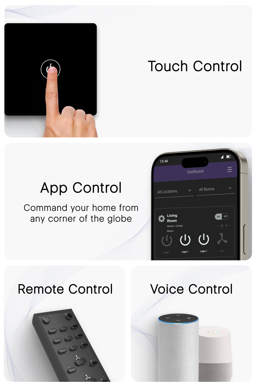 1 gang touch controls