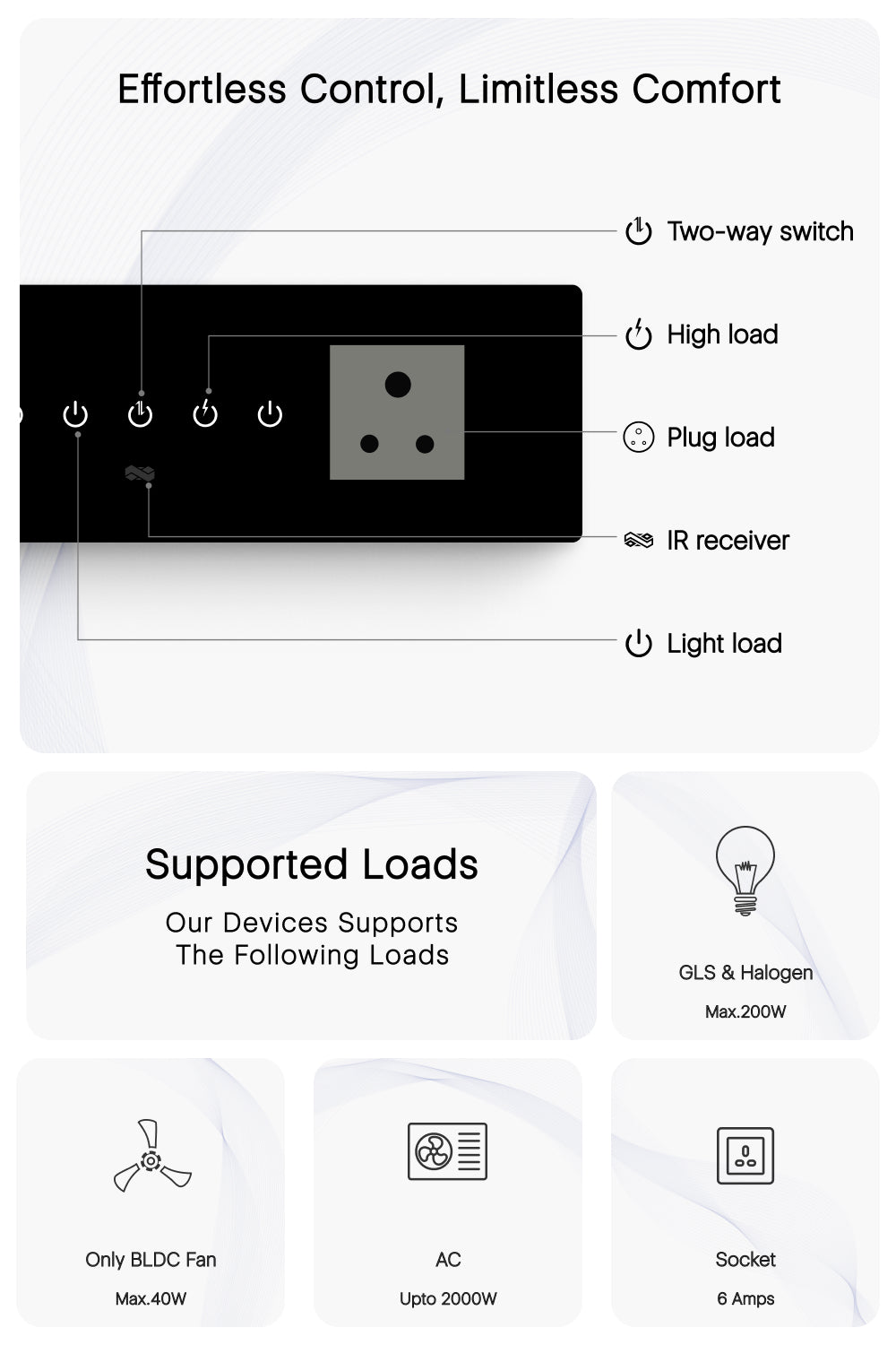 Touch switch options