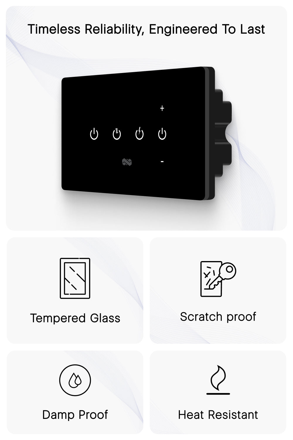 4 Gang timeless in smart switches