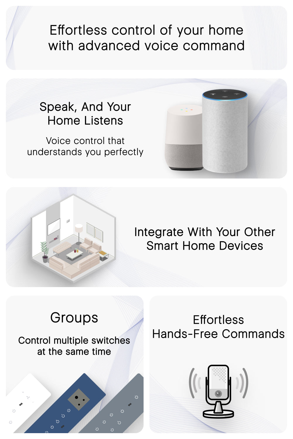 voice controls in wifi switches