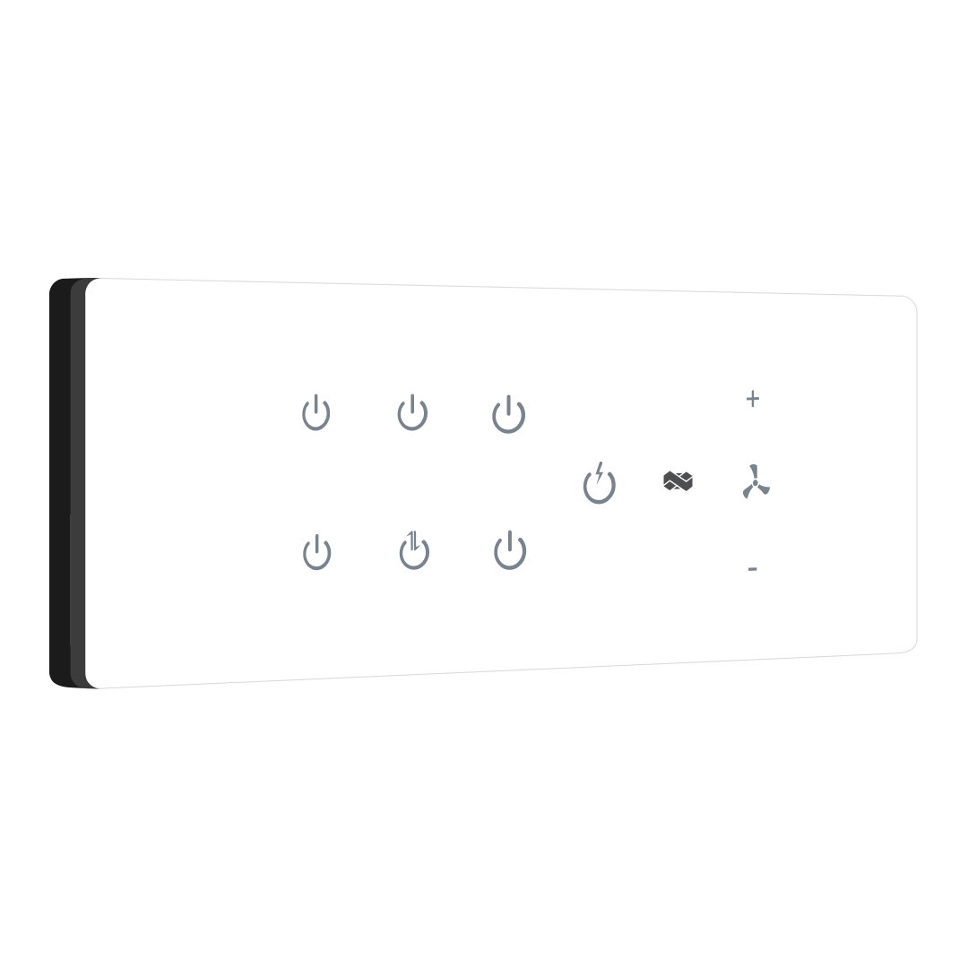 8 Gang - Touch switches - White