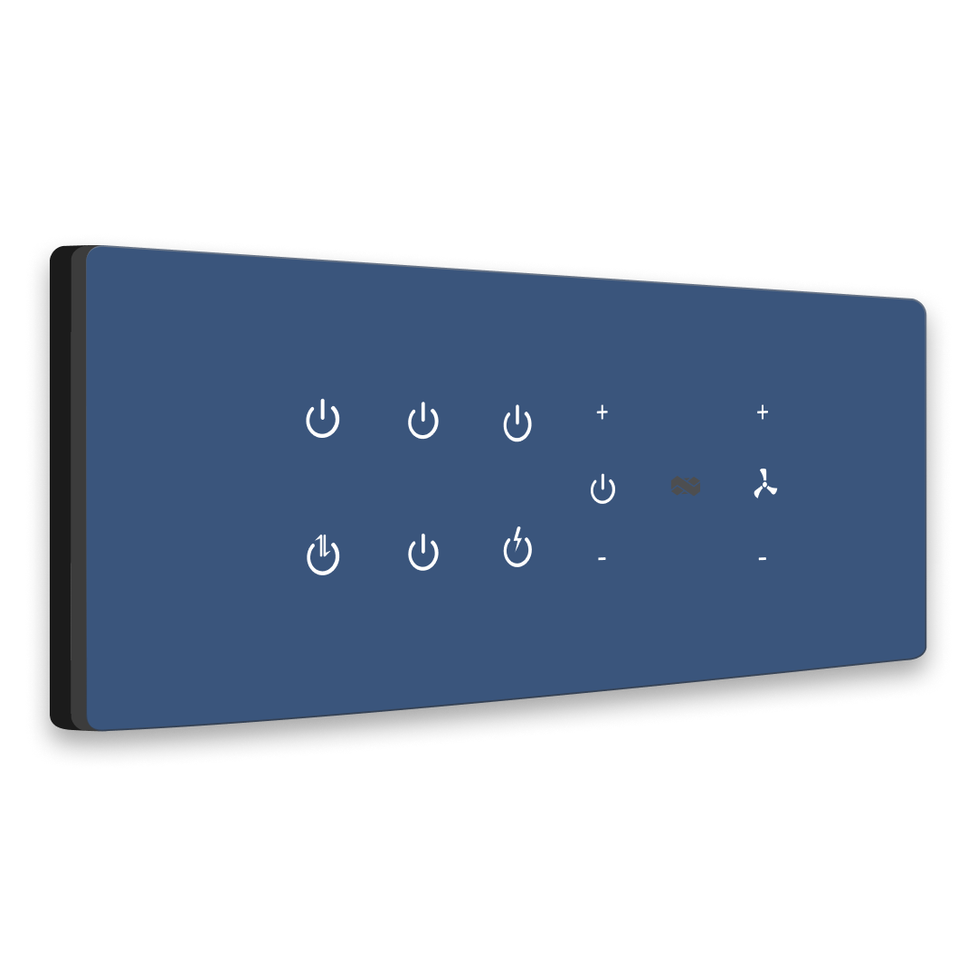 8 Gang - Wi-Fi Switches - blue