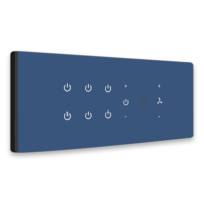 8 Gang - Wi-Fi Switches - blue